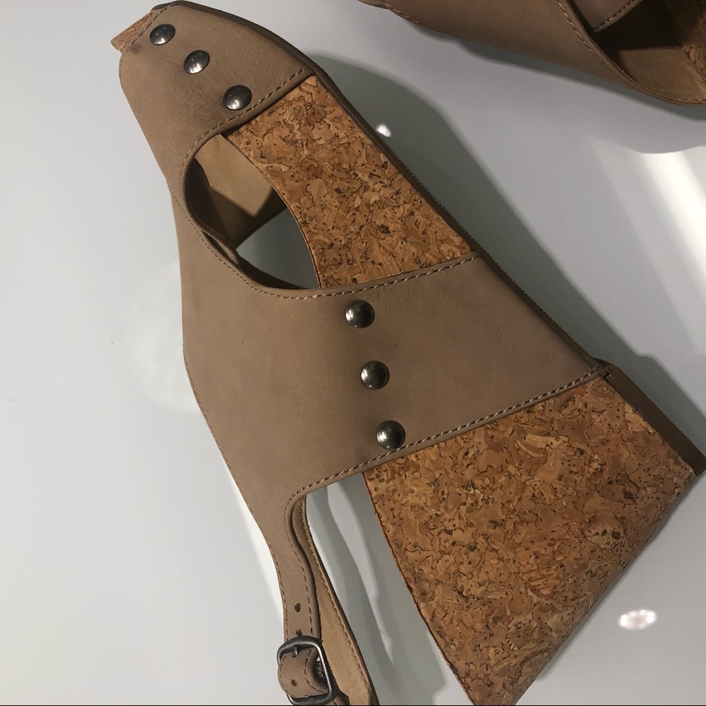 LUCKY BRAND Cork Suede Wedge Sandals - Picture 5 of 14